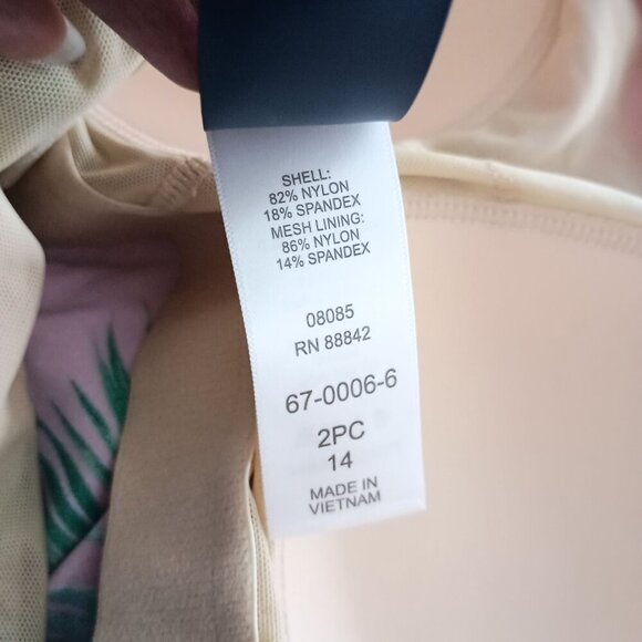 Kim Gravel x Swimsuits for All Tankini & Swim Short Set Pink Floral Size 14 NWT - Picture 3 of 11